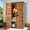 Brown ( Natural Wood+Metal Frame ), variant on Aivituvin Outdoor Storage Cabinet, Wood & Metal Frame Garden Storage Shed with Waterproof Plastic Roof, Adjustable Shelves, Raised Base, Weather-Resistant Tool Shed for Backyard, Patio & Lawn, 67.5"H