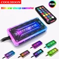 thumbnail image 2 of COOLMOON ARGB Controller 12V 5A 6Pin ARGB Cooling Fan Smart Remote Control PC Computer Case Cooling Chassis Silent Fan Hub green, 2 of 6