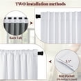 thumbnail image 4 of 100% Blackout Curtains 2 Panels Set, Machine Washable Linen Textured Blackout drape for Bedroom, Back Tab/Rod Pocket Curtains,Bright White,W50" x L72”, 4 of 9