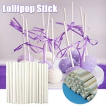 Xecvkr 100 Pack Paper Lollipop Sticks 10cm Long for Cake Pops Chocolate Candy and DIY Treats Crafts