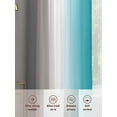 thumbnail image 6 of Abstract Sheer Curtains 84 Inches Long 2 Panels Dark Gray Turquoise Gradient Ombre Light Filtering Semi Sheer Window Curtains Drapes for Bedroom Living Room 52"x84", 6 of 7