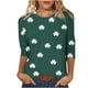 thumbnail image 3 of TaTaai Women's Casual Green Print Blouse Round Neck 3/4 Sleeve St. Patrick's Day T-Shirt Loose Fit Irish Holiday Spring Wear Gift, 3 of 5