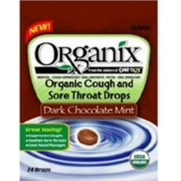 Organix Complete Cough & Sore Throat Drops Mint Chocolate 21 Each (Pack