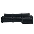 Ktaxon 120" W Sectional Sofa Modern Convertible Couch with Double
