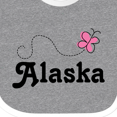 thumbnail image 4 of Inktastic Alaska Butterfly Girls Baby Bib, 4 of 4