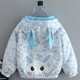thumbnail image 3 of Spazoro Toddlers Girls Outwear Jackets, Cute Hooded Warm Winter Casual Coats for Girls Blue Size 110 2 T, 3 of 3