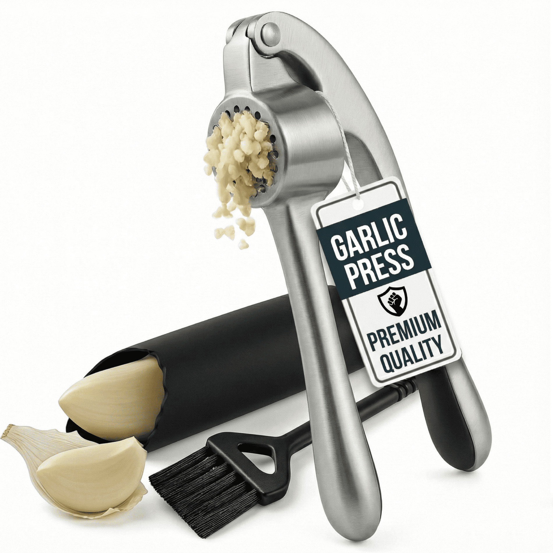 Zyliss Susi 3 Garlic Press, Built-in Cleaner, Light Aluminum