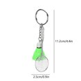 thumbnail image 3 of Badminton Shuttlecock Keychain | Metal Simulation Model | Transparent Design | Colorful Accessory | Sturdy Rust-Resistant Hook | 4.4"x0.9" | Lightweight Portable Key Ring, 3 of 6