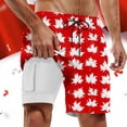 thumbnail image 2 of WILLBEST Men's Board Shorts for Beach Party and Everyday Use Loose Fit with Maple Leaf Print for Summer Style Comfortable and Stretchy Swim Trunks M Red-C, 2 of 5