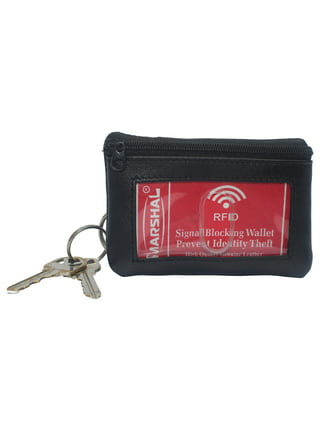Slim ID Credit Card Holder Minimalist Wallet Case With Key Chain And Tassel