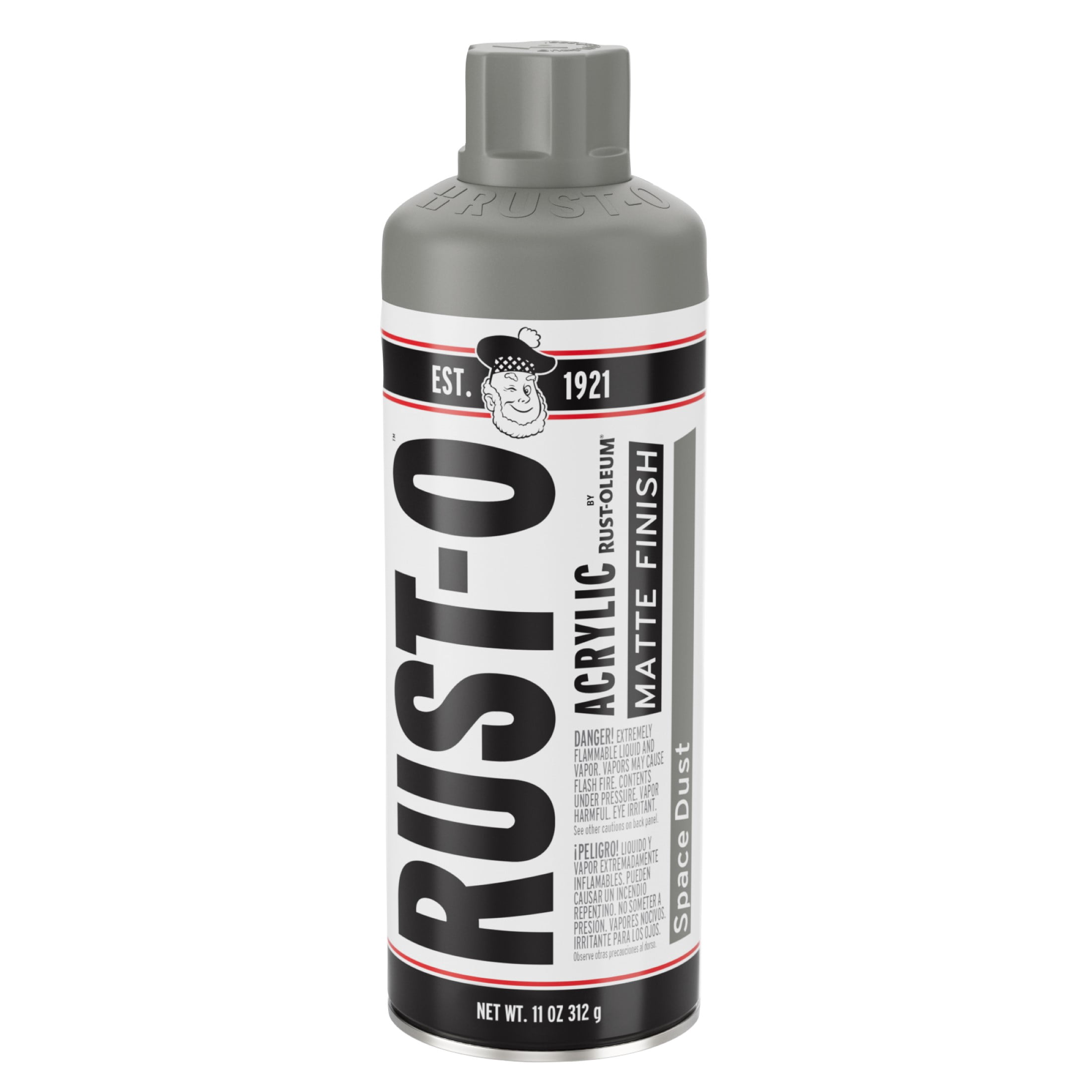 6 Pack, Space Dust, Rust-Oleum Rust-O Acrylic Matte Spray Paint-392223, 11 oz
