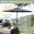 thumbnail image 6 of WestinTrends Paolo 9 Ft Outdoor Umbrella, Patio Shade Market Table Umbrella with Push Button Tilt and Easy Open Crank, Gray, 6 of 15
