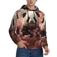 thumbnail image 2 of Wukai Cute Cloud Panda Print Men Hoodies Fleece Sweatshirts Long Sleeve Sweaters Pullover Fall Outfits Winter Clothes-Small, 2 of 7