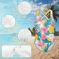 thumbnail image 6 of Uorisanigo Hawaiian Pineapple Swimsuits for Girls Size 7-8 Cross Shoulder Strap One Piece Swimming Suits Polyester and Spandex Fabric Beach Sport Swimwear, 6 of 7