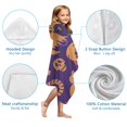 thumbnail image 7 of Halloween Spooky Icons Pattern Hooded Bath Towel，50"x30" for Ages 3 To 12 Kids, Quick Dry Lightweight Soft Microfiber Hood Beach Towel Cover Up for Kids, 7 of 7