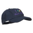 thumbnail image 5 of I Love Mardi Gras with Fleur de Lis Embroidered Cotton Cap - Navy OSFM, 5 of 5