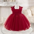 thumbnail image 2 of Toddler Baby Flower Girls Bowknot Tutu Dress Princess Wedding Birthday Gown, 2 of 7