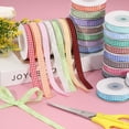 thumbnail image 4 of Uxcell 10 Yards x 0.4" Plaid Ribbon Orange and White Gingham Ribbon Gift Wrapping Ribbon for Christmas, 4 of 7
