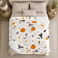thumbnail image 5 of Cute decorative motif Pumpkin autumn celebration, Warm Flannel Blanket for Living Room and Reading Nook, Festive autumn celebration Scene, Art Lovers autumn celebration Gift, Festive Home Decor, 5 of 9