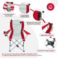 thumbnail image 6 of KingCamp Red Cup Holder Camping Chair - Lightweight Folding Design, 220 lbs Capacity, Sip Your Drink Hands-Free Outdoors, 6 of 6