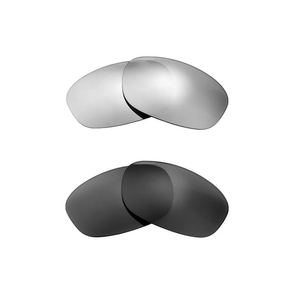 Walleva Polarized Titanium   Black Replacement Lenses For Ray-Ban RB4089 Balorama 62mm