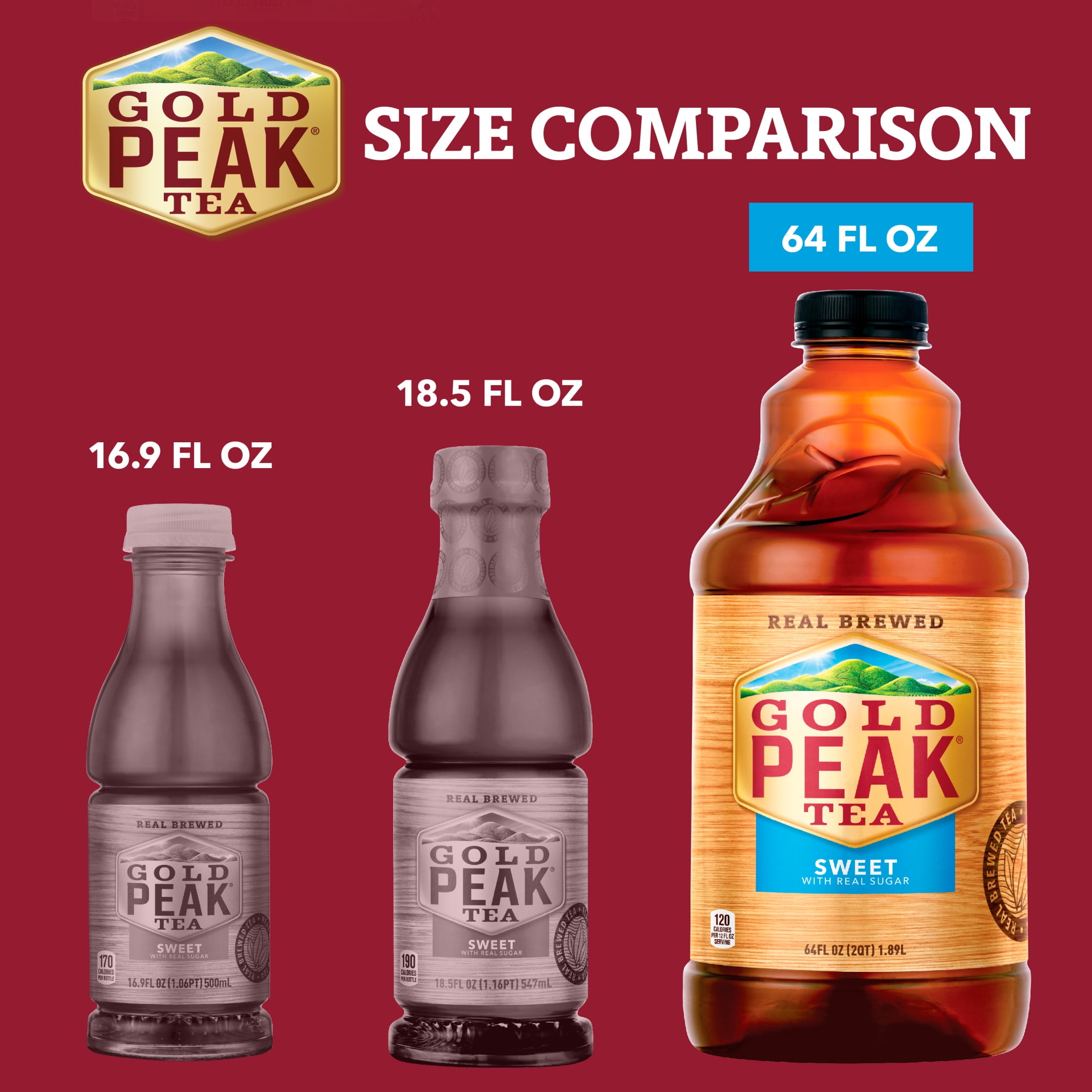 Gold Peak Sweetened Black Iced Tea Drink, 64 fl oz