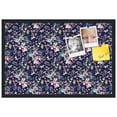 thumbnail image 2 of PinPix 30x20 Custom Cork Bulletin Board Vintage Japanese Floral Navy Poster Board Has a Fabric Style Canvas Finish, Framed in Vintage Japanese Floral Navy, by ArtToFrames (PinPix-1542), 2 of 5