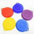 thumbnail image 4 of Opolski Pack Of 3/Set Reusable Pet Dog Puppy Food Can Tin Case Cover Cute Paw Pattern, 4 of 7