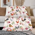 thumbnail image 5 of Chicken Flower Throw Blanket Funny Chicken Blanket for Toddler Women Men Chicken Printed Blanket for Couch Bed Outdoor Chicken Gifts for Chicken Lovers for Kids/Children Floral Chickens, 5 of 7