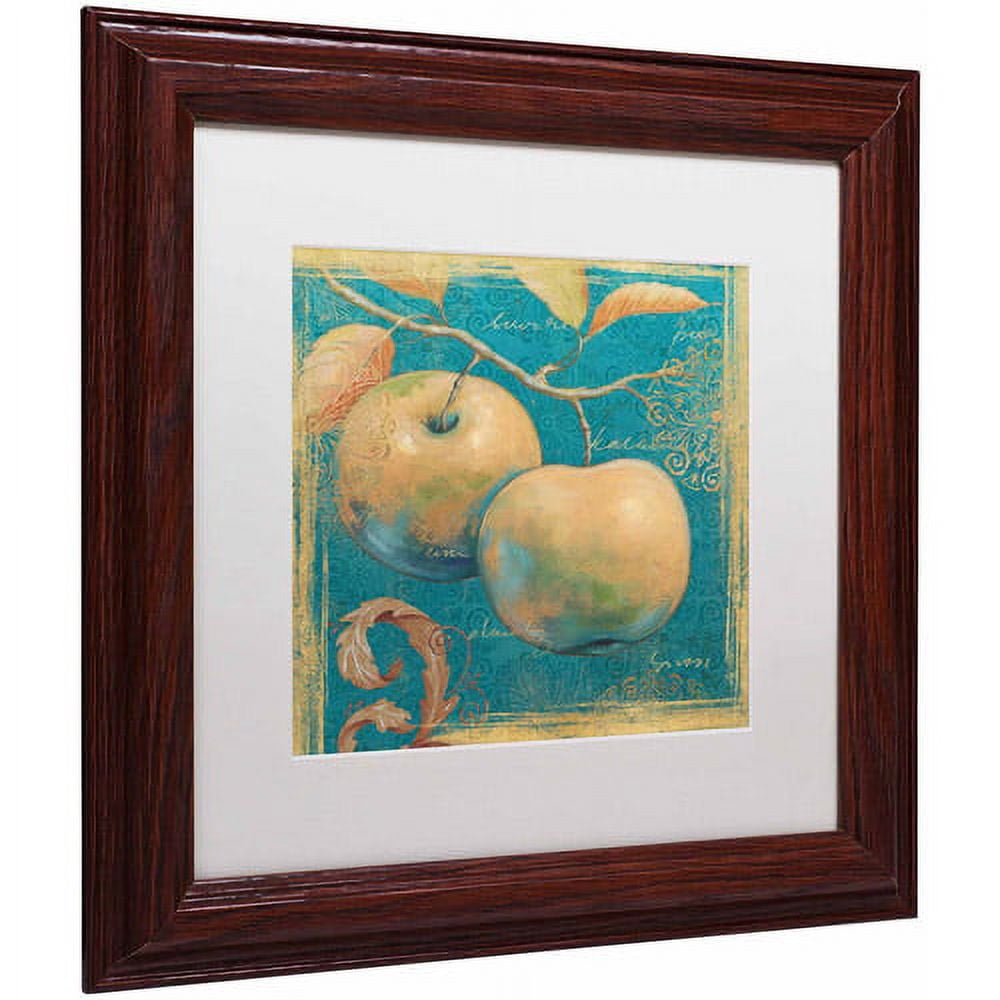 Trademark Fine Art "Lovely Fruits II" Canvas Art by Daphne Brissonnet, White Matte, Wood Frame
