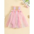 thumbnail image 2 of FEORJGP Toddler Baby Girl Summer Romper Infant Cute Sleeveless Princess Dress Jumpsuit Gradient/3D Flower/Butterfly/Feather Bodysuit Newborn Tulle Party Dress for Daily Holiday, 2 of 9