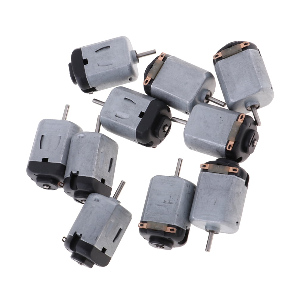 10 Pieces DC3V-4.5V 15000RPM 130 Micro Motor for DIY Toy Car Boats Model 