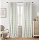 thumbnail image 1 of Cortinas DriftAway 100% opacas de lino a cuadros para ventanas, 2 unidades, azul marino, 1 of 9