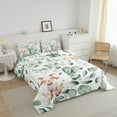 thumbnail image 3 of Cute Animal Twin Comforter Set Cartoon Goat Sheep Bedding Set Twin, Spring Eucalyptus Bedding Comforter Sets Leaves Duvet Set, Kawaii Farm Animal Quilted Comforter, 3 of 6