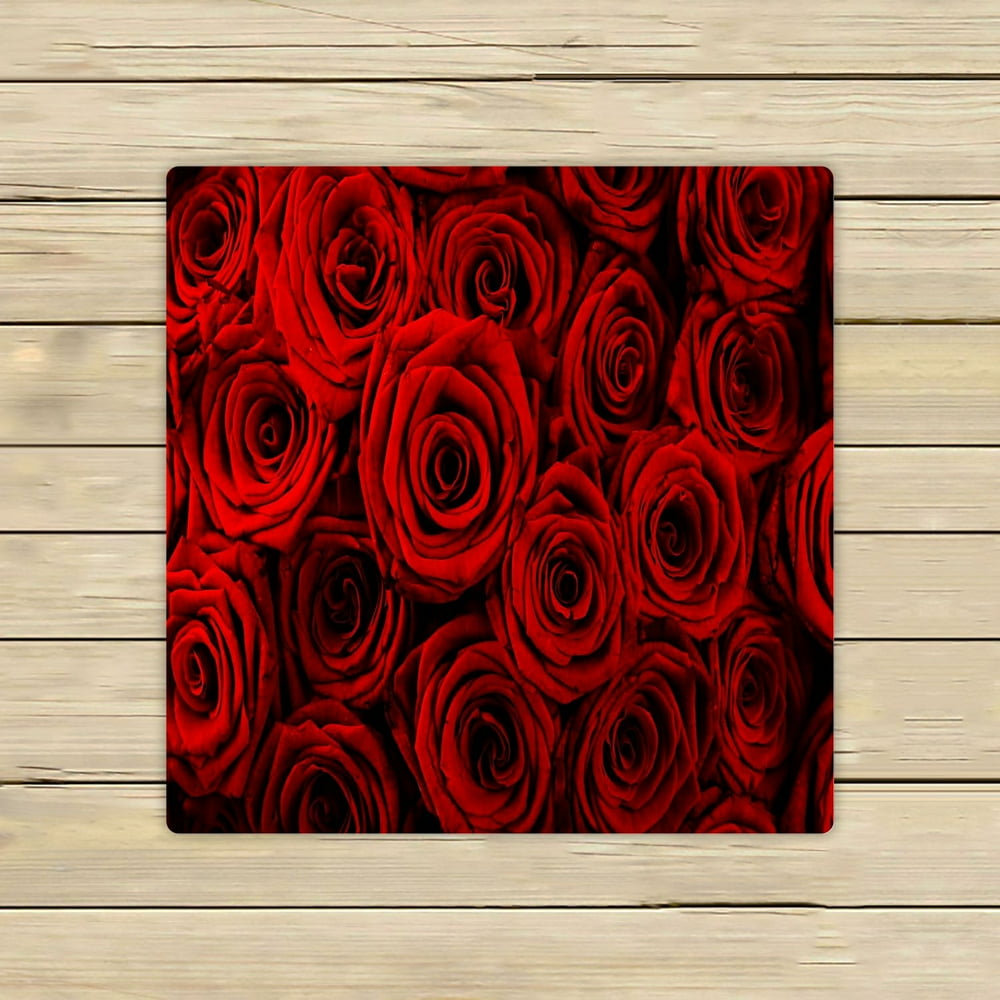 ZKGK Red Rose Flower Floral Pattern Hand Towel Bath Towels Beach Towel