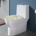 thumbnail image 3 of SEANATIVE Lemon Toilet Seat Covers for Bathroom Toilet Lid Cover Elongated Oval Round Toilet Seat Lid Cover Oblong Soft Fabric Toilet Seat Cover, Soft and Absorbent, 3 of 6