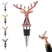 ReaNea Zinc Alloy Wine Stopper Deer Head Design Beverage Bottle Stoppers