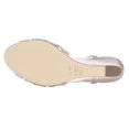 thumbnail image 6 of Womens Nina Viani Jeweled Wedge Strappy Dress Sandals, Taupe Reflective, 5.5 US / 35.5 EU, 6 of 6