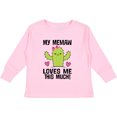 thumbnail image 3 of Inktastic My Memaw Loves Me Cactus Grandchild Girls Long Sleeve Toddler T-Shirt, 3 of 5