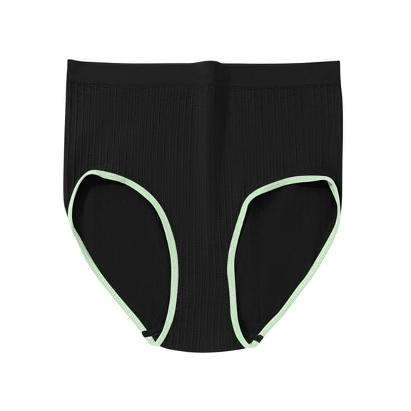 Large Size Underwear for Women Mid-Rise Underpanties Cinched Waist Butt Lifting Briefs Striped Traceless Breathable Briefs
