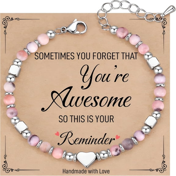 DESIGNICE Beaded Bracelets for Women, Sometimes You Forget You'Re Awesome, Unique Gifts for Women, Mom, Daughter, Best Friend on Birthday Valentine