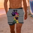 thumbnail image 4 of Pantalones de Cintura Elásticos Pantalones de Natación de Verano de Ocio de la Playa de los Hombres con Estampado de Bolsillo Oculto, 4 of 8