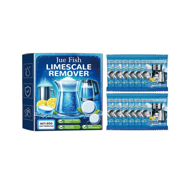 fheaev Limescale Cleaning Tablets Kettle Limescale Removal Tablets Lemon Descaling Tablets