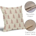 thumbnail image 4 of Christmas Tree Pillow Covers 18x18 Set of 2 Red Xmas Rustic Style Winter Print Decorative Outdoor Pillowcases Farmhouse Vintage Holiday Decorations Throw Cushion Case Decor for Couch Sofa Bed, 4 of 6