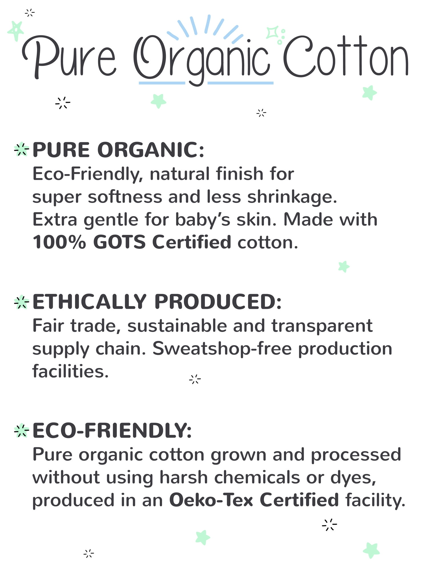 Little Star Organic Preemie Baby Girl Newborn Essentials Clothes, 5pc