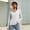 Gray, variant on Women's UPF 50+ Sun Jacket Wide Brim Hood with Vent Zipper for Outdoor Hiking Beach UV Protection Daily Outfits Gray L