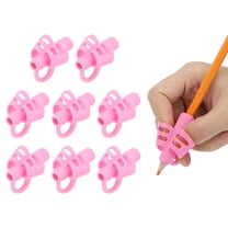 Uxcell 8 Pcs 3 Fingers Handwriting Pencil Grippers, Pink