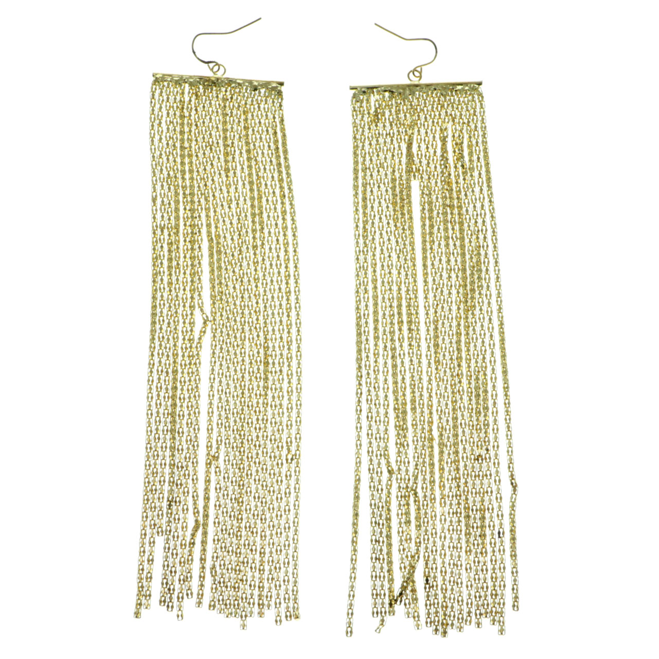 GOLD FRINGE EARRINGS