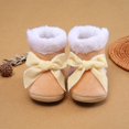 thumbnail image 6 of URMAGIC Baby Girl Cute Bow Winter Non-Slip Snow Shoes Infant Toddler Warm Fleece Booties, 6 of 7