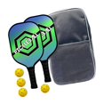 thumbnail image 3 of Raquetas de Pickleball Cola con 4 Pelotas de Pickleball Agarre Comfort Verde, 3 of 8